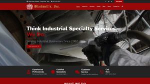 Blackwell's, Inc. Header, website designers