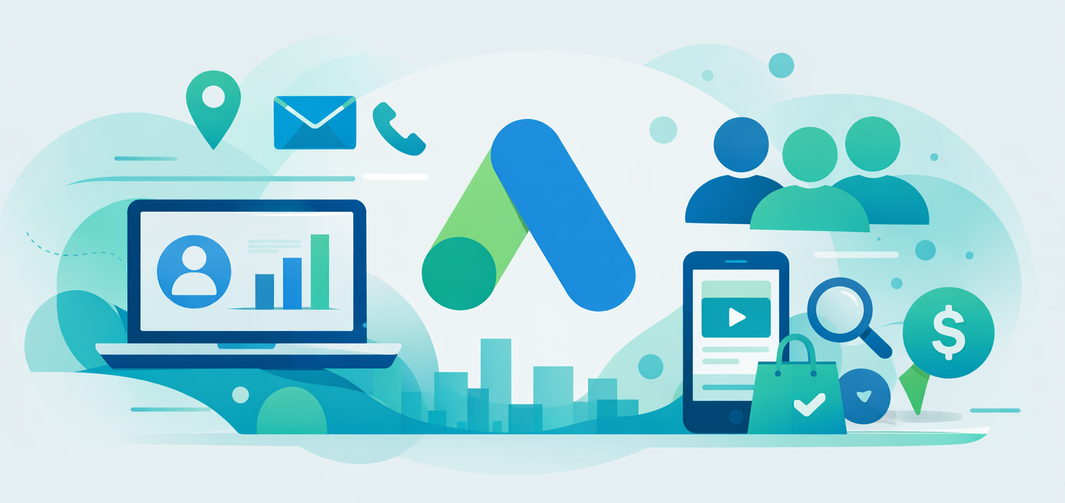 Illustration showing Google Ads Customer Match audience targeting and data-driven advertising strategy